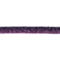 Glitter velvet ribbon detail shot, sparkling metallic threads texture, close-up craft supply. - 12 Dark Purple Black