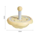 Yellow cat puzzle slow feeder toy, interactive pet slow food dispenser in 15cm width. - Color Box / Yellow