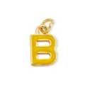 Ciondolo lettera B in oro smalto colorato charm per collana braccialetto accessorio fai da te - Lettera B