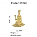 Gold copper religious shepherd pendant necklace DIY jewelry accessory stylish charm 30.7mm - Shepherd Religious Theme Pendant Only (Without Chain)