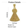 Gold color copper religious Virgin Mary pendant vintage fashion DIY jewelry parts 1pc - Relief Ornament Virgin Mary Pendant Only (Without Chain)