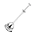 Infusor de té de acero inoxidable 304 con mango largo telescópico de émbolo para té - Colador de Té Cónico