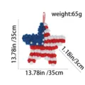 American Independence Day star wreath decoration, 13.78 inch red white blue foam rose wall hanging - Independence Day Star Style