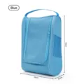Blaue tragbare atmungsaktive Schuhbeutel Reisetasche, Größe 33x23x12 cm für Reisen - Halbatmungsaktiver Stil (1688-2219) / Blau