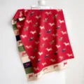 Cozy red dachshund print scarf with elegant fringe details for autumn winter warmth - Red (GSJ-742-Red) / 185*65cm