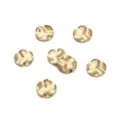 14K gold-plated hammered copper round charms with side holes for DIY jewelry making - Wavy Disc / 10mm (2 Pieces/Pack)