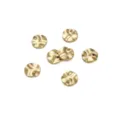 14K gold plated hammered round coin charm pendants for DIY jewelry necklace making - Wavy Disc / 8mm (2 Pieces/Pack)