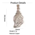Koperen schelp hanger slak DIY ketting sieraden accessoire maat 38.2x16mm nieuw! - Hanger Zonder Ketting (W260809) / 1-Opengewerkte zeeschelp (witgoud)
