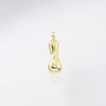 Elegant gold bean pendant smooth minimalist cute fashion jewelry charm necklace gift - Cute Puffy Bean Style / Pendant Only (Without Chain) / Gold