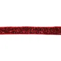 Red glitter ribbon detail shot for DIY hair bow accessories and craft sewing decoration materials. - 03 Red