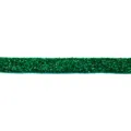 Detail shot of green glitter velvet ribbon, perfect for DIY hair bows and craft accessories. - 17 Green