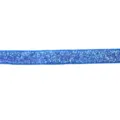 Blue glitter velvet ribbon detail view, perfect for DIY crafts and hair accessories. - 23 Blue