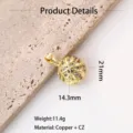 Gold Zircon Basketball Pendant Copper Hip Hop Sports Necklace Charm Fashion Jewelry Accessory - Large Basketball (Gold)