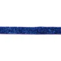 Close-up detail of brilliant blue glitter elastic ribbon for DIY hair accessories and bows. - 20 Dark Blue