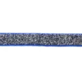 Blue glitter elastic ribbon trim close-up view, ideal for handmade DIY hair bow accessories. - 21 Blue