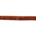 Sparkly metallic velvet ribbon close-up, shiny glitter craft trim for DIY hair bows accessories. - 30 Copper Orange