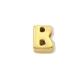 Gouden letter B bedel, minimalistisch DIY armband accessoire, elegant verguld koperen sieraad. - Prijs per enkele letter / Goud B