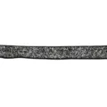 Shimmery silver glitter elastic ribbon for DIY hair bows, crafts and accessory sewing. - 28 Black
