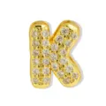 Gouden pave zirkonia letter K hanger charme voor DIY armband ketting sieraden accessoires - Gouden Letter K Hanger