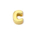 Mooie glanzende vergulde koperen letter C bedel voor DIY armband mode accessoires - Prijs per enkele letter / Goud C