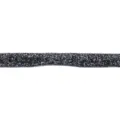 Dark grey glitter ribbon detail shot, perfect for DIY hair bows and handmade crafts. - 27 Dark Gray