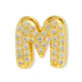 Vergulde micro-pave kubieke zirkonia letter M bedel voor DIY sieraden maken accessoires. - Gouden Letter M Hanger