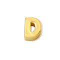 Verguld messing letter D bedel voor DIY armbaden sieraden maken en gepersonaliseerde accessoires. - Prijs per enkele letter / Goud D