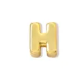 Colgante letra H chapado en oro para pulsera DIY, accesorio de joyería de alfabeto metálico. - Precio por una sola letra / Oro H