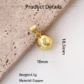 Gold soccer ball pendant copper sports charm football necklace jewelry gift accessory - Soccer (Gold)