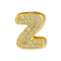 Gouden bubble letter Z hanger, sprankelende strass initial sieraden voor DIY armbanden. - Gouden Letter Z Hanger