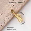Exquisite gold-plated brass trumpet pendant charm featuring delicate embossed lettering details. - Cheerleading Loudspeaker (Gold)