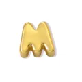 Colgante con letra M chapado en oro para hacer joyas de pulsera DIY, accesorio minimalista. - Precio por una sola letra / Oro M