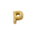 Abalorio colgante letra P chapado en oro para joyería de pulsera DIY, estilo minimalista. - Precio por una sola letra / Oro P