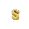 Abalorio de Letra S Chapado en Oro Cuentita de Alfabeto DIY para Pulsera y Collar - Precio por una sola letra / Oro S