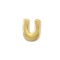 Colgante con letra U bañado en oro accesorio de joyería DIY para pulsera collar moda - Precio por una sola letra / Oro U
