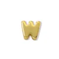 Dije de letra W abultada dorada, colgante minimalista de cobre para pulsera DIY de mujer. - Precio por una sola letra / Oro W