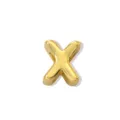 Colgante con abalorio de letra X en color dorado para hacer joyas y pulseras DIY. - Precio por una sola letra / Oro X