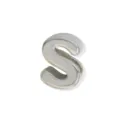Colgante Letra S de Plata Charm Abalorio para Pulsera DIY Accesorio Alfabeto Metálico - Precio por una sola letra / Platino S