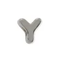 Colgante de letra Y de metal plateado para pulsera DIY collar accesorios de joyería. - Precio por una sola letra / Platino Y