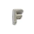 Abalorio colgante de letra F de metal plateado para pulseras collares joyas de bricolaje. - Precio por una sola letra / Platino F