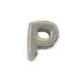 DIY colgante de letra P de metal para pulsera collar fabricación de joyas accesorio de mujer. - Precio por una sola letra / Platino P