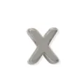Colgante letra X de plata para pulsera DIY, cuenta de alfabeto de metal accesorios - Precio por una sola letra / Platino X