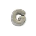 Colgante charm de letra G plateada para pulsera DIY y accesorios de fabricación de joyas. - Precio por una sola letra / Platino G