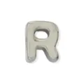 Colgante con abalorio de letra R de metal plateado para pulseras y collares DIY. - Letra R / Precio por una sola letra / Platino