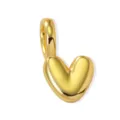 18K gold plated brass puffy heart pendant charm for DIY necklace bracelet jewelry making - Gold Heart Style