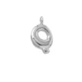 Silver Puffy Letter Q Pendant Charm Cute Chunky Alphabet Necklace Jewelry Detail View - Letter Q / Pendant Only (Without Chain) / Silver