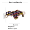 Venezuela map pendant DIY necklace jewelry accessory copper enamel stylish fashion charming item - Flag Map Connector Style D (W0536)