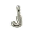 Silver letter J pendant charm for DIY jewelry making, minimalist necklace bracelet accessory - Silver Style J