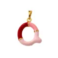 Chic 18K gold plated brass colorful enamel letter Q pendant, trendy fashion hip hop jewelry detail. - Letter Q
