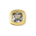 Brass cushion zirconia square DIY jewelry bead accessory for handmade charm bracelet necklace. - March (Clear Zirconia)